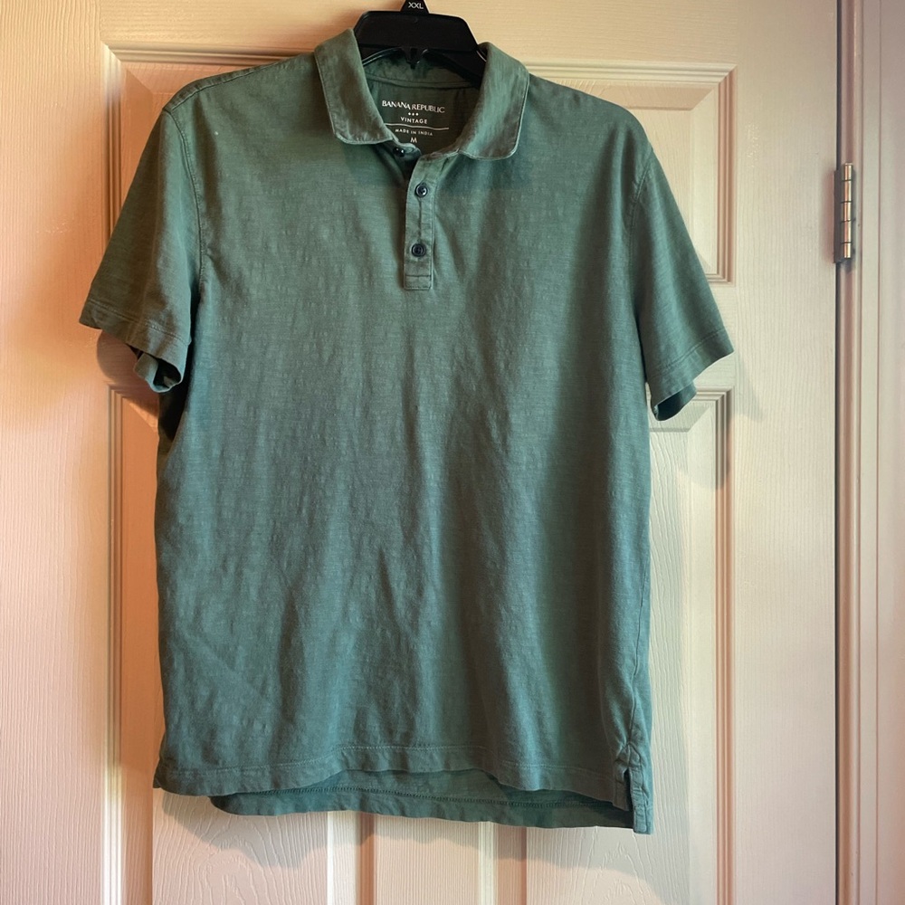 Banana Republic Olive Green Men's Shirt, Size‎ Medium
